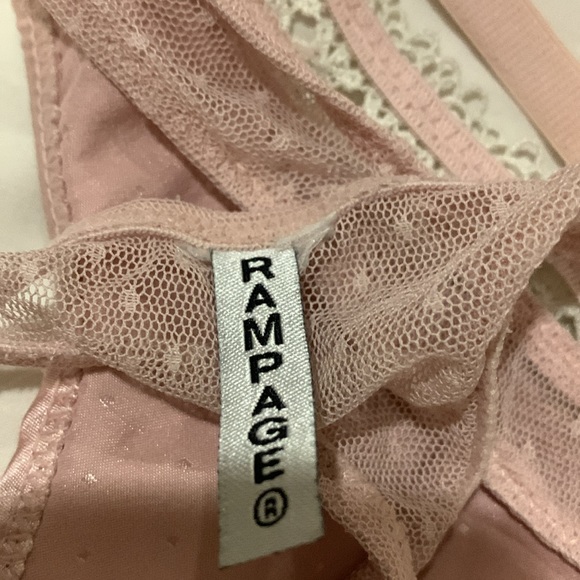 Dusty rose matching bra and thong set 36B Rampage - Picture 12 of 16
